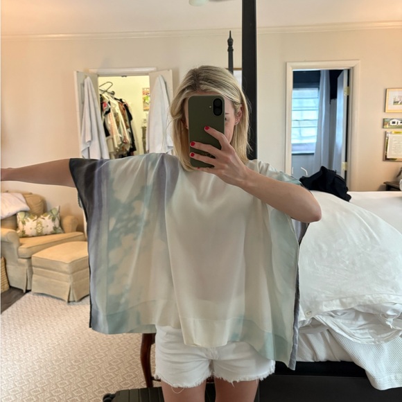 DVF Flowy Tie-Dye Kimono Top - Picture 1 of 4